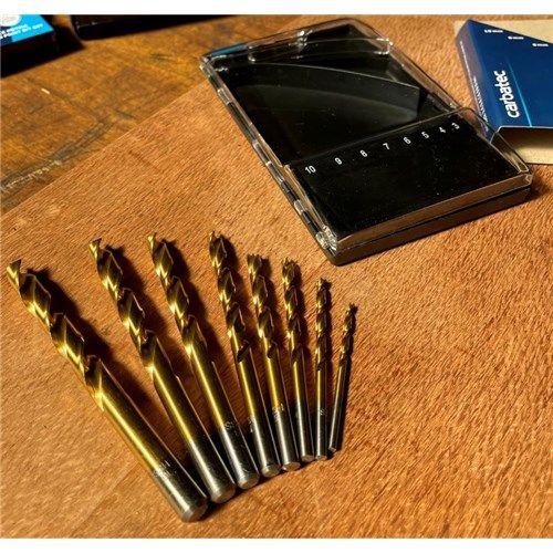 8-pce TiN coated Brad Point Drill Bit Set (3/4/5/6/7/8/9/10mm)