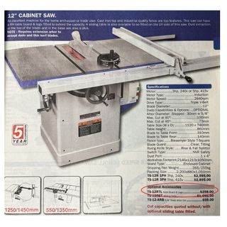 Table Board & legs to suit TS-12R***