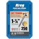 Kreg Pocket Hole Screws - 32mm Coarse/MaxiLoc Head - Zinc - 250 pack