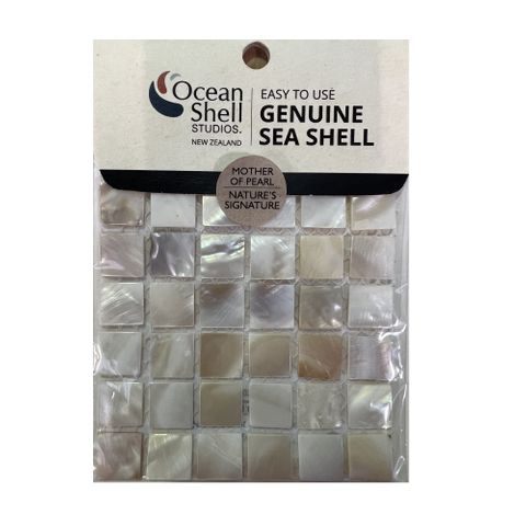 White Mother of Pearl Mosaic tile 15mm/100mm x 100mm ***