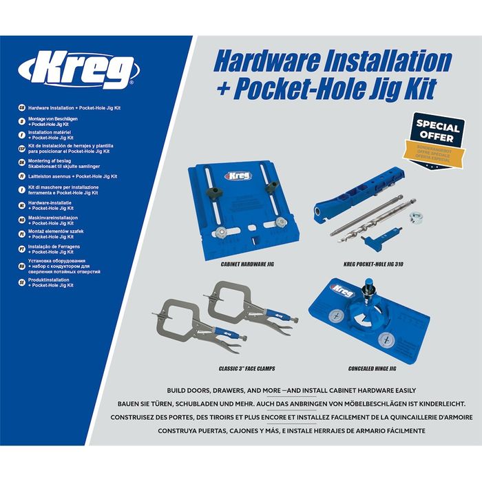 Kreg Hardware Installation + Pocket-Hole Jig Promo Kit
