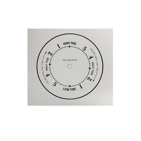 140mm Tide Clock Dial - white card