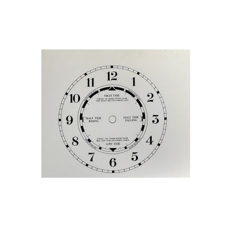 140mm Time & Tide Clock Dial - white card