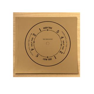 140mm Tide Clock Dial - gold card