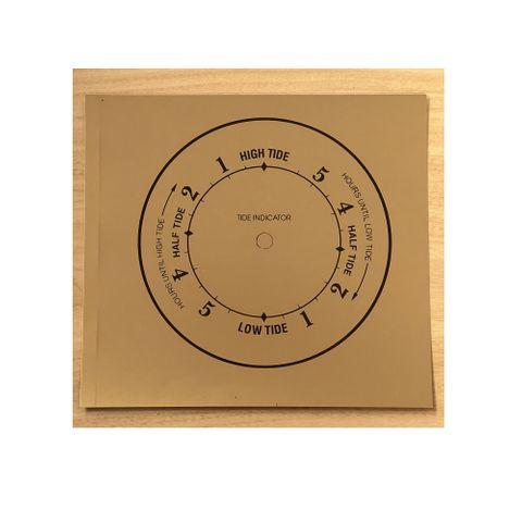 140mm Tide Clock Dial - gold card