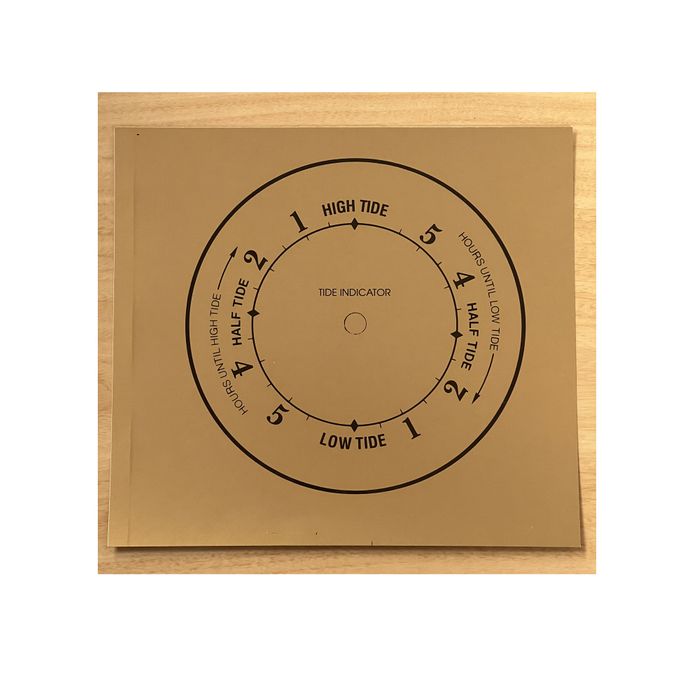 140mm Tide Clock Dial - gold card