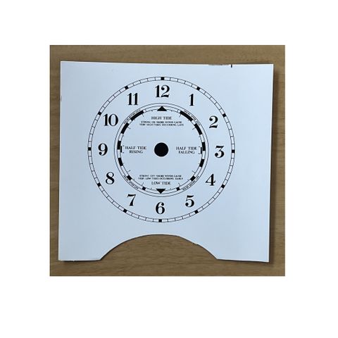 95mm Time & Tide Clock Dial - white card