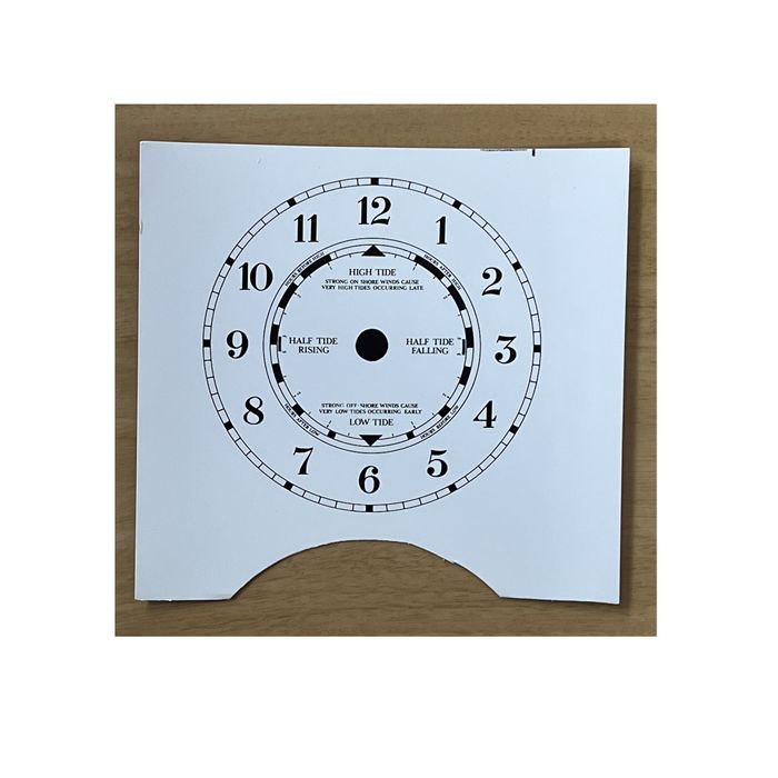 95mm Time & Tide Clock Dial - white card