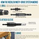 Rockler Insty-Drive 18-Piece Self-Centering, Countersink & Driver Bit Set