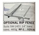 BANDSAW RIP FENCE suits SW-1401 ***