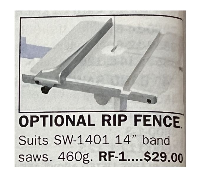 BANDSAW RIP FENCE suits SW-1401 ***