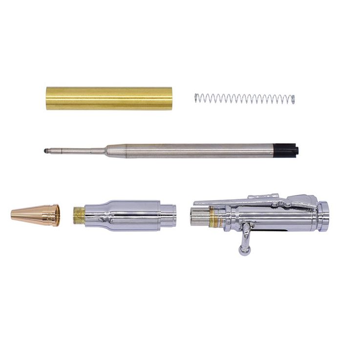 Chrome Rifle Bolt Pen Kit - Pack of 1