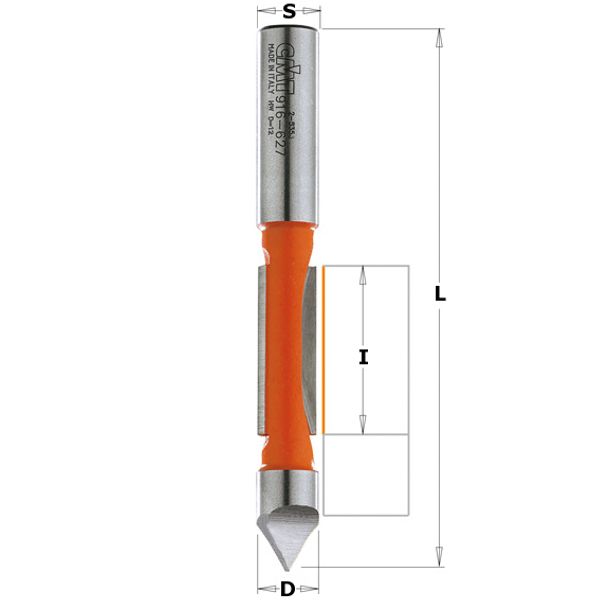 Panel Trim Bit 1/2in/ 12.7mmD x 31.7 Cut