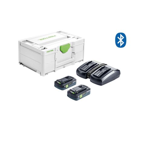 Festool SYS 18V Energy Set 2 x 4.0Ah TCL6 Duo in Systainer