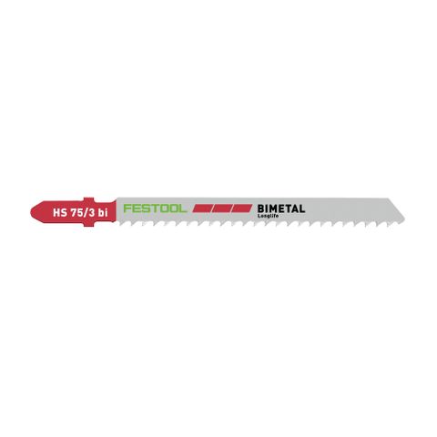 Jigsaw blade HS 75/3 BI/5 PLASTICS SOLID MATERIAL - 5 pack