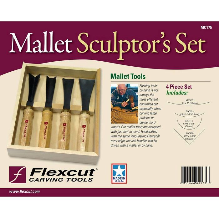 Flexcut 4 Piece Mallet Sculptor's Set