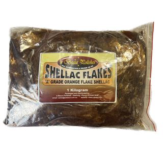 Orange Shellac Flakes - 1kg bulk pack