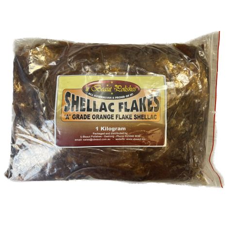 Orange Shellac Flakes - 1kg bulk pack