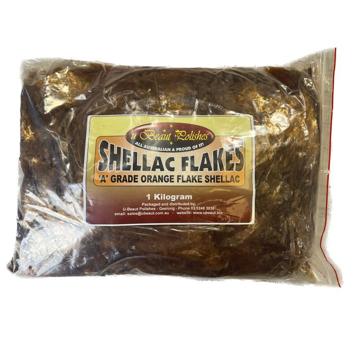 Orange Shellac Flakes - 1kg bulk pack