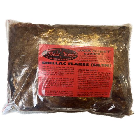 Orange Shellac Flakes - 1kg bulk pack