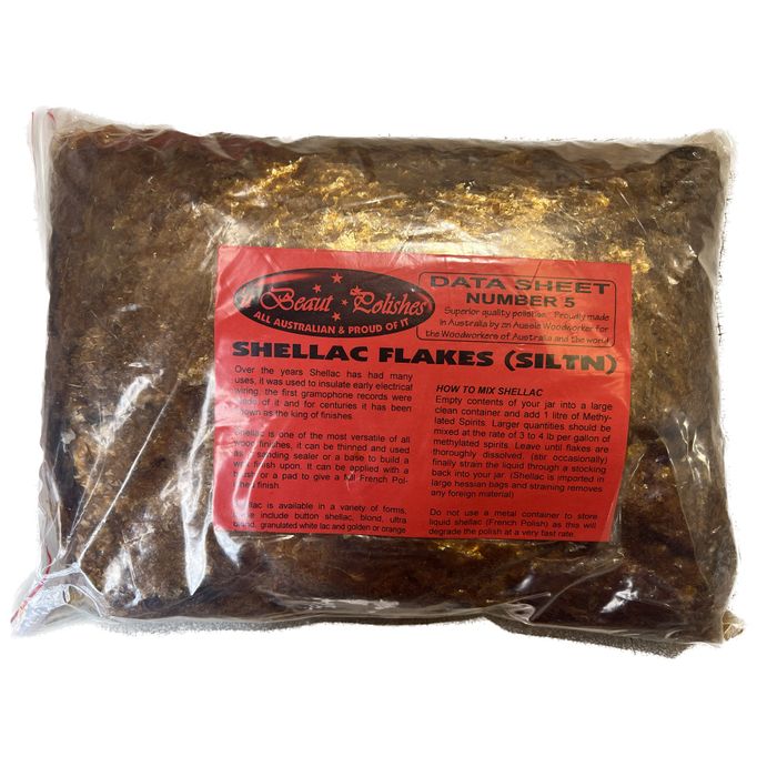 Orange Shellac Flakes - 1kg bulk pack