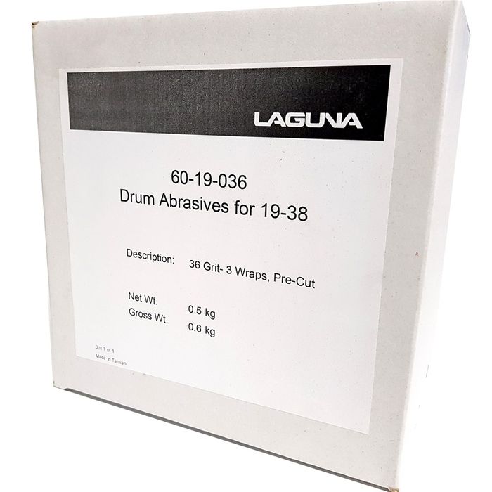 3 x Laguna Sandpaper Rolls to suit 19/38 - #36 Grit Pack