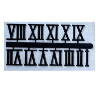Clock Numbers Roman 3/4in (19mm) - Black