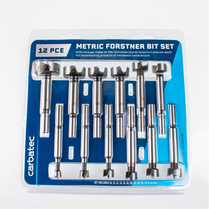 12 pce Forstner Bit Set Metric