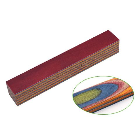 Colourwood 20mm x 20mm x130mm - orange, green, blue, purple & yellow