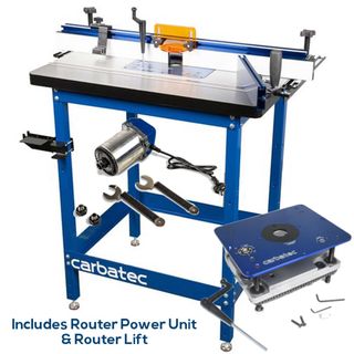 Carbatec Pro Powered Deluxe Router Table Kit with Cast Iron Top