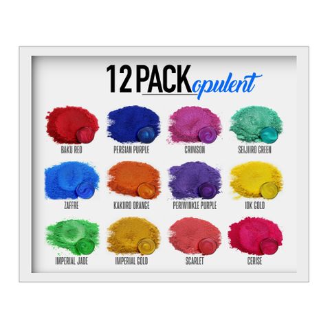 Eye Candy 12 Color Opulent Pigment Powder Variety Set Q x 5g