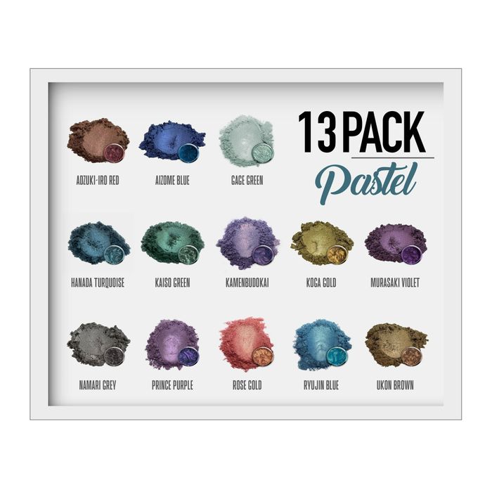 Eye Candy 13 Color Pastel Series Pigment Powder Variety Pack x 5g