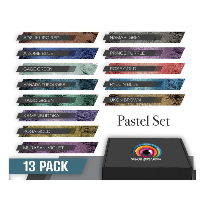 Eye Candy 13 Color Pastel Series Pigment Powder Variety Pack x 5g