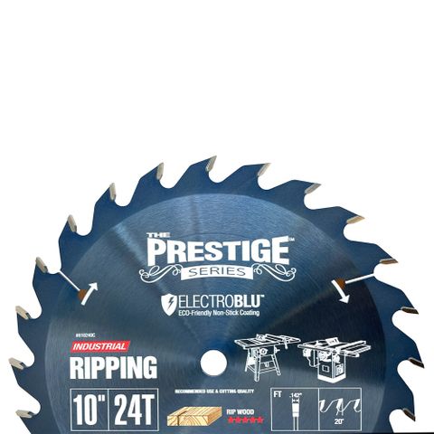 Amana 10" Prestige Electro-Blu Flat Tooth Grind Ripping Blade