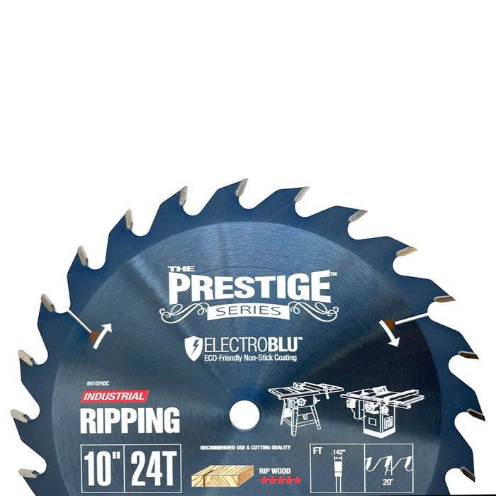 Amana 10" Prestige Electro-Blu Flat Tooth Grind Ripping Blade