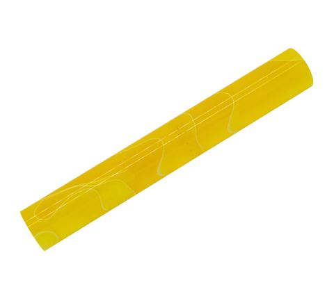 Acrylic Pen Rod - 19mm diameter, ivory yellow with white line