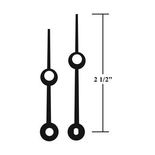 Carbatec Clock Hands - Hour & Minute - Black - 64mm