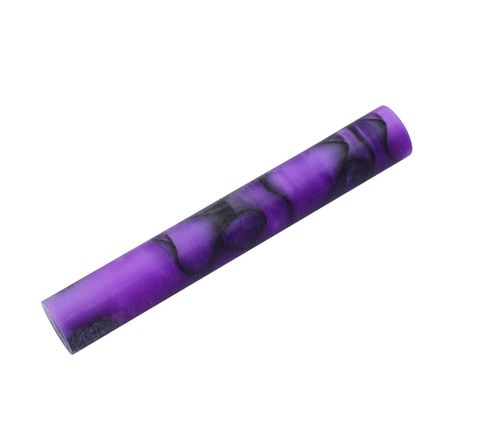 Acrylic Pen Rod - 19mm diameter, light purple with black line