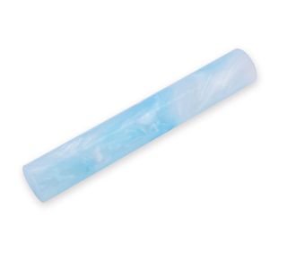 Acrylic Pen Rod - 19mm diameter, white, blue with pearl