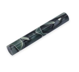 Acrylic Pen Rod - 19mm diameter, dark turquoise with white & black line