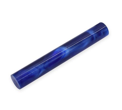 Acrylic Pen Rod - 19mm diameter, dark blue with pearl