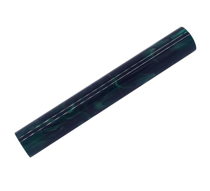 Acrylic Pen Rod - 19mm diameter, dark green with black line