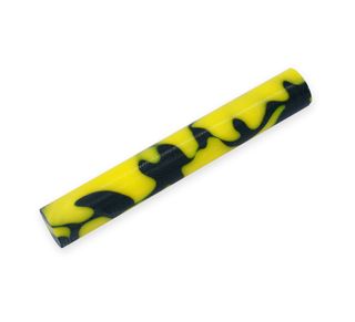 Acrylic Pen Rod - 19mm diameter, yellow with blue