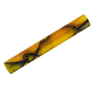 Acrylic Pen Rod - 19mm diameter, gold with white & black line