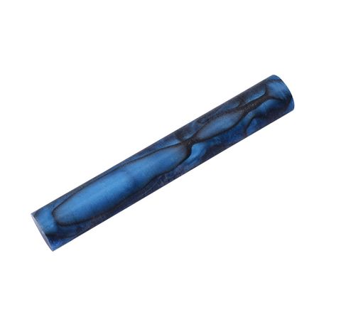 Acrylic Pen Rod - 19mm diameter, indigo blue with black line