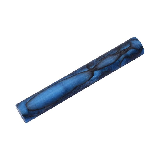 Acrylic Pen Rod - 19mm diameter, indigo blue with black line