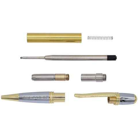 Gold & Chrome Sierra Twist Pen Kit - Pack of 1