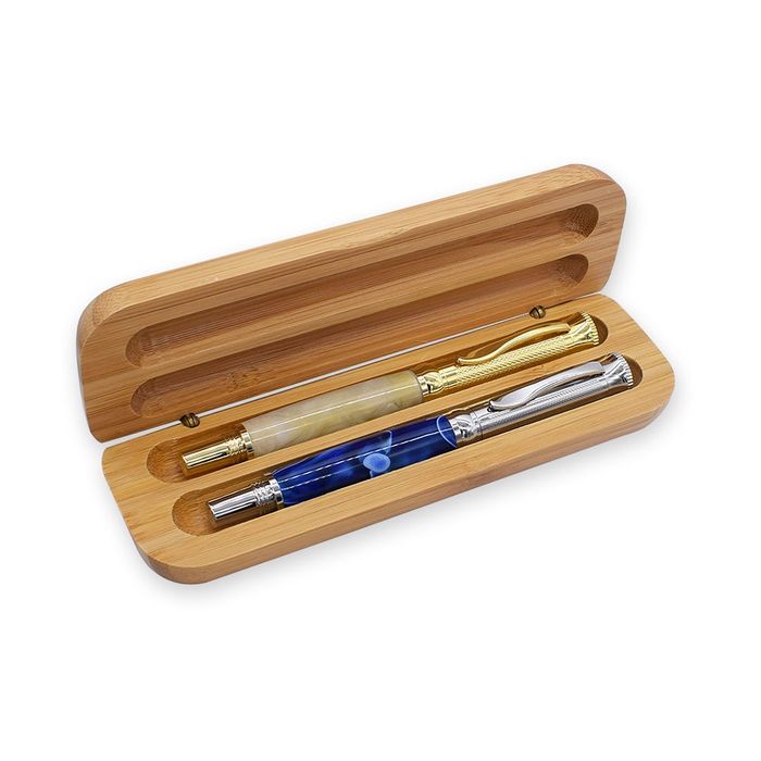 Pen Box - double bamboo