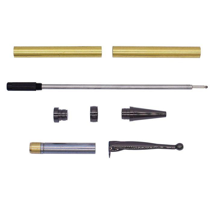 Gunmetal Fancy Slimline Pen Kit - Pack of 1
