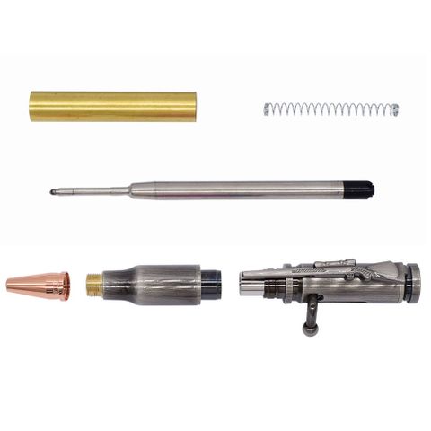 Antique Pewter Rifle Bolt Pen Kit - Pack of 1